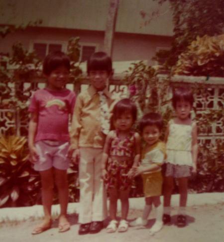 Rommel is the smallest kid in the picture (2nd from the right)